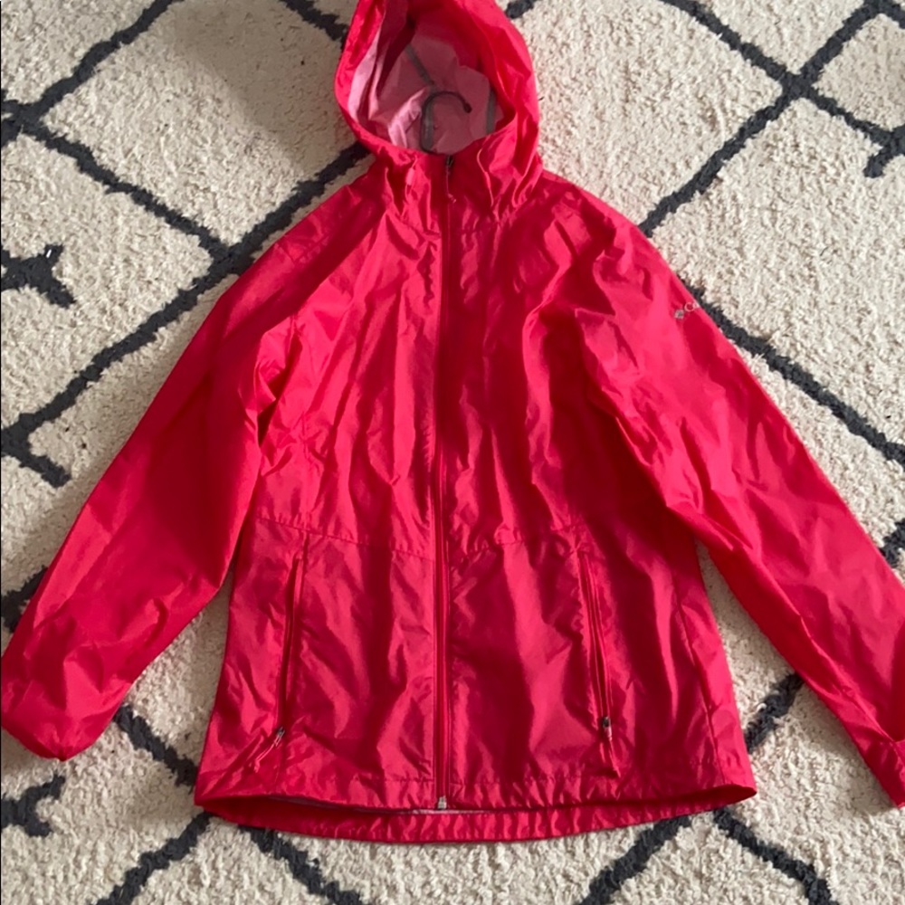 Columbia pink rain jacket/Wind breaker